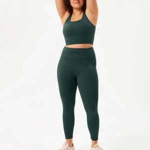 Girlfriend Collective Paloma Bra + Compressive High Rise Legging SET in Moss